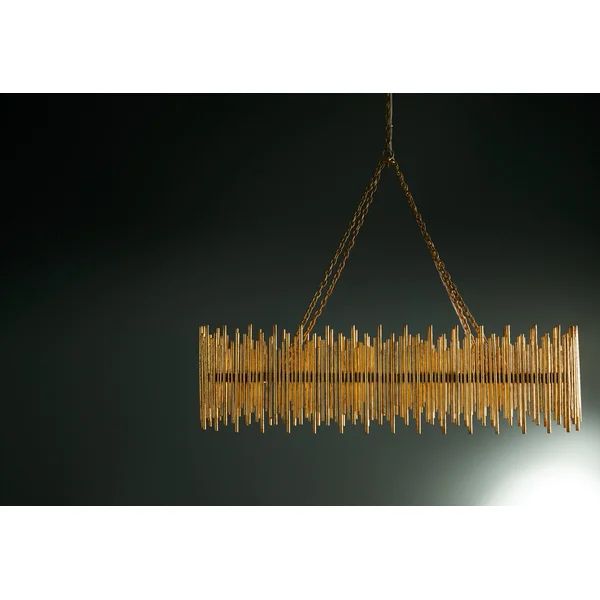 JC Hinkley 10 Lights Rectangle Pendant Chandelier