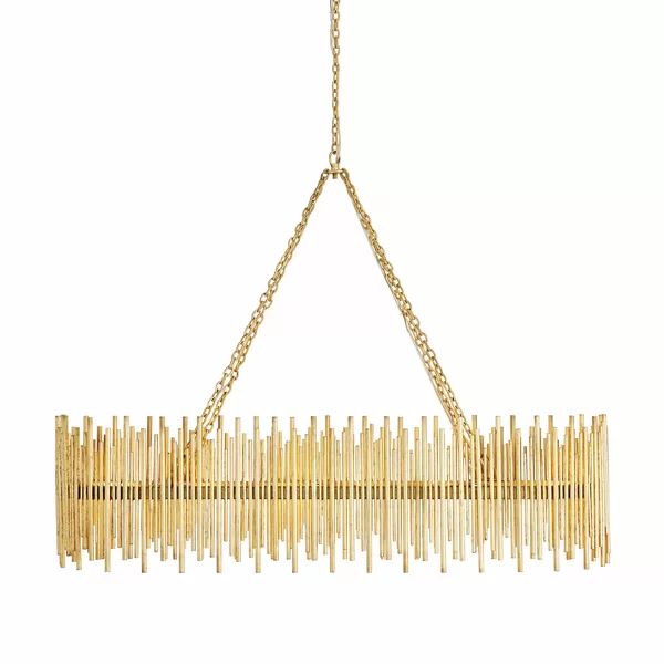 JC Hinkley 10 Lights Rectangle Pendant Chandelier
