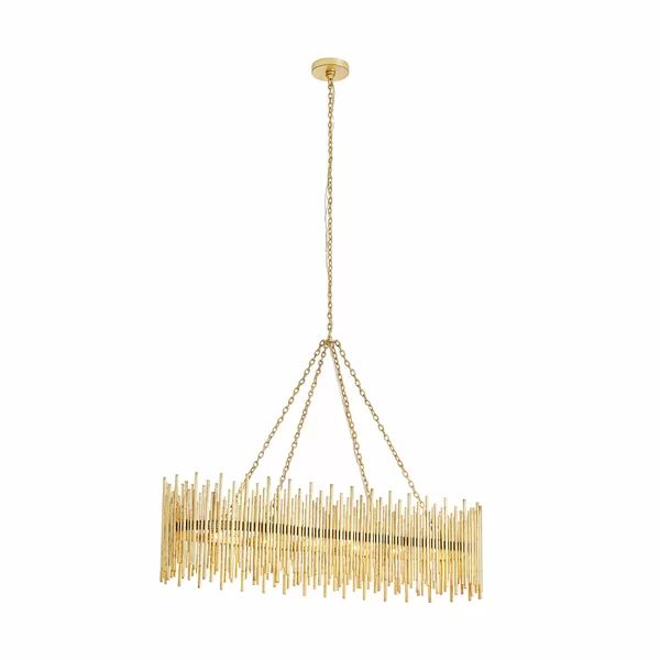 Althely 10 Lights Rectangle Chandelier