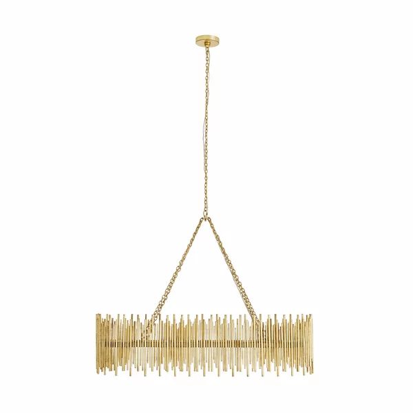JC Hinkley 10 Lights Rectangle Pendant Chandelier