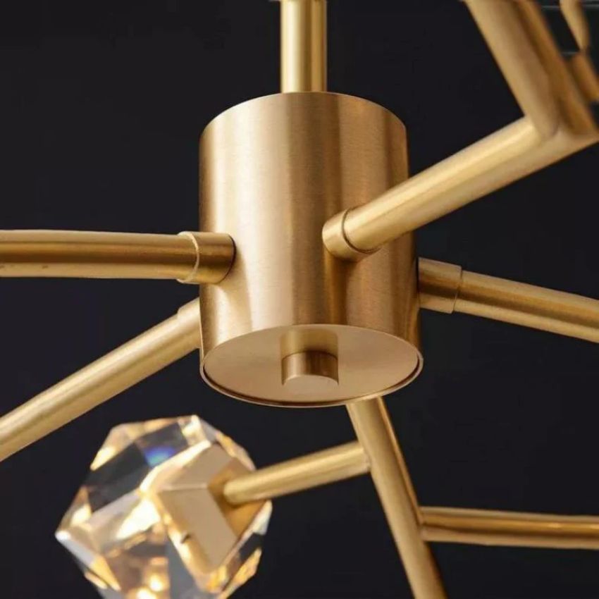 JC Nicole Faceted Oval Chandelier For Living Room