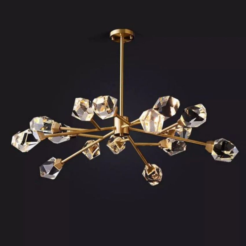 JC Nicole Faceted Oval Chandelier For Living Room