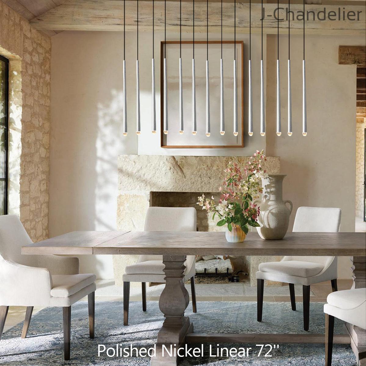 Aquitain Modern Linear Chandelier 60", 72"