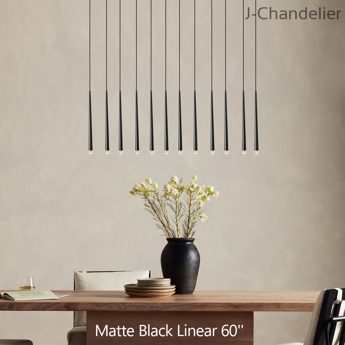 Aquitain Modern Linear Chandelier 60", 72"