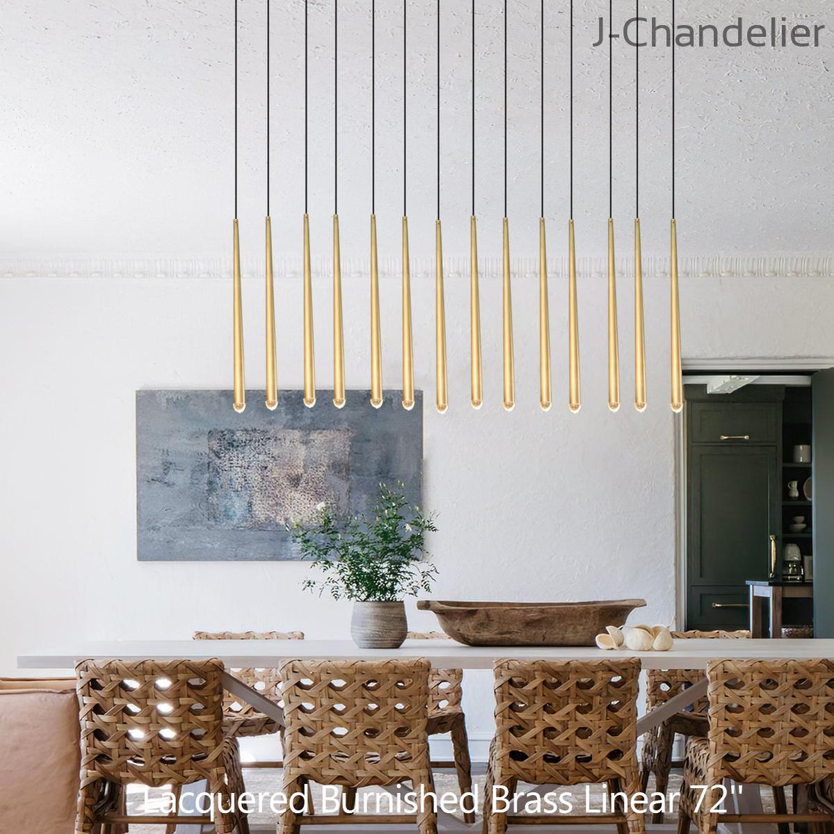 Aquitain Modern Linear Chandelier 60", 72"