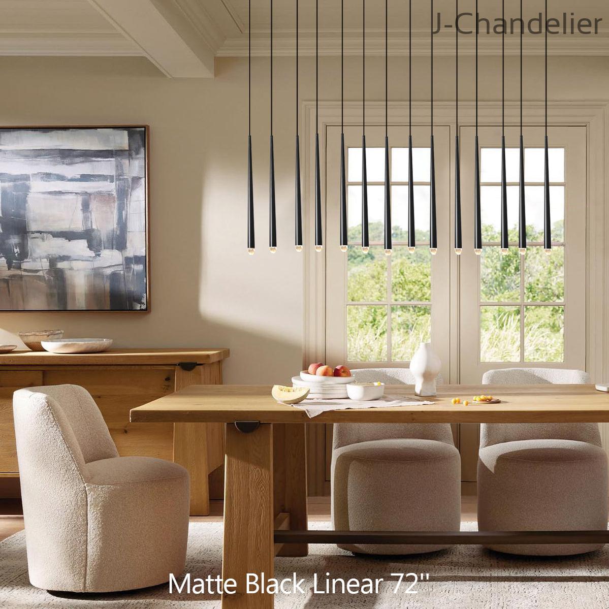 Aquitain Modern Linear Chandelier 60", 72"