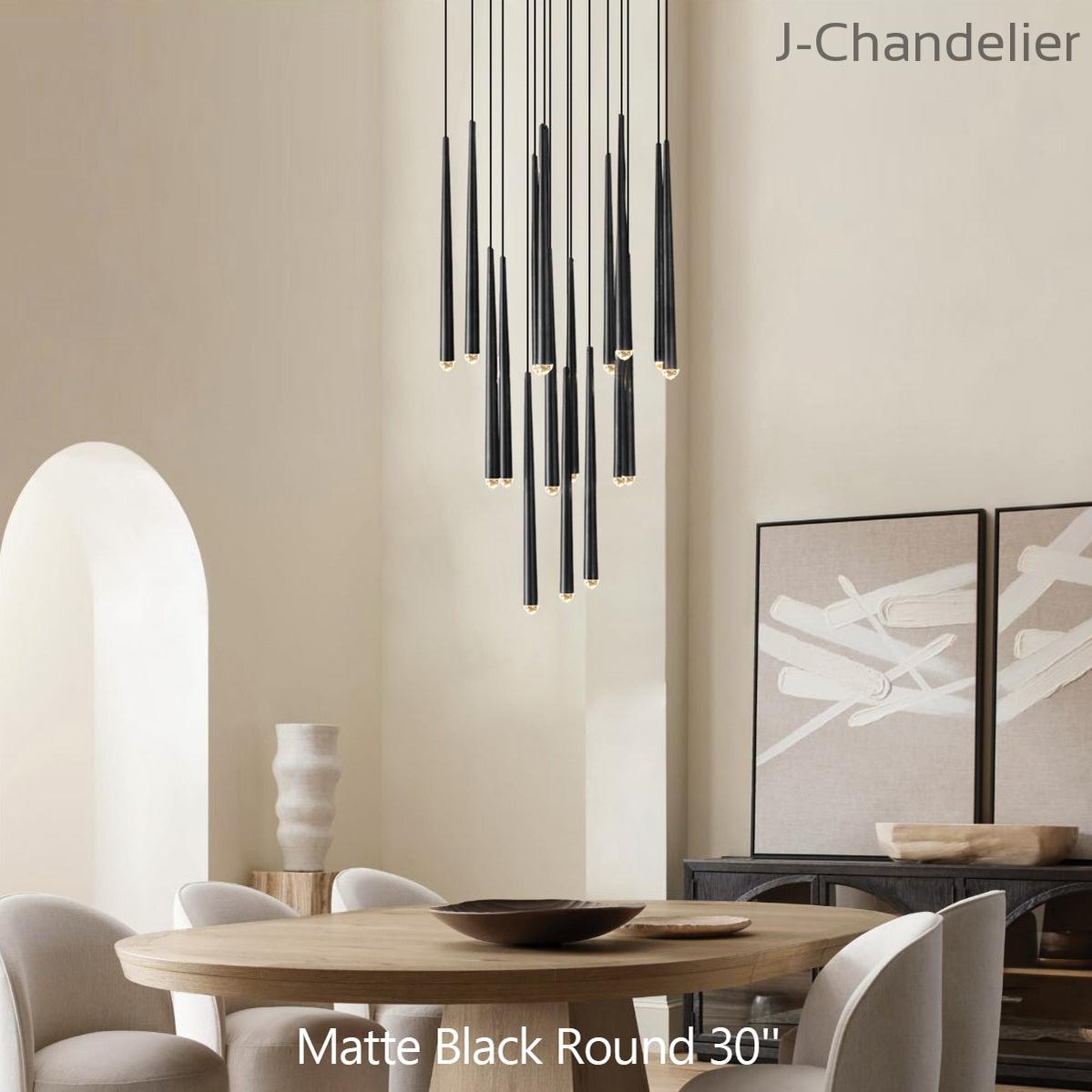 Aquitain Modern Round Chandelier 30"