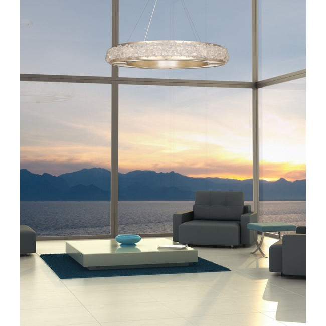 Citrine Halo Crystal Chandelier