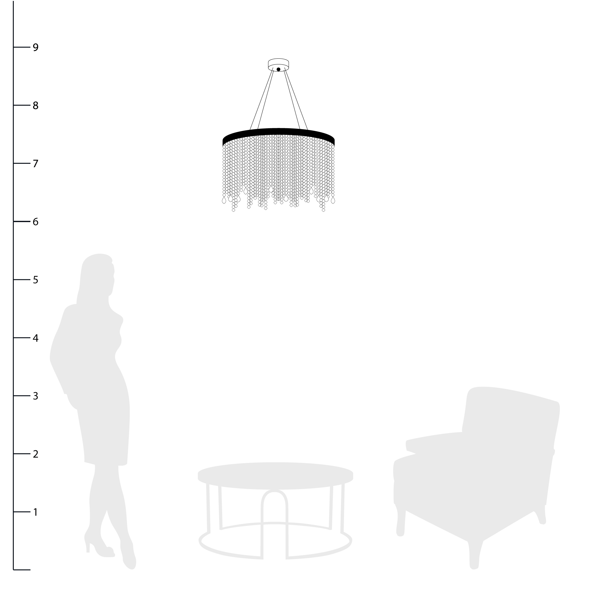 JC Astoria Round Crystal Chandelier