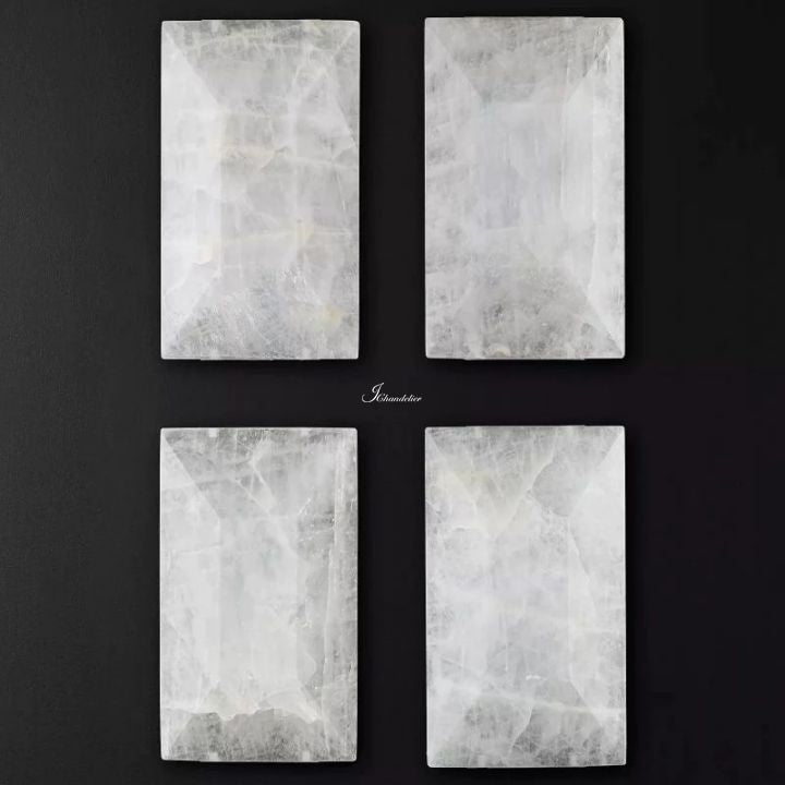 Harlew Calcite Rectangular Chandelier 74"