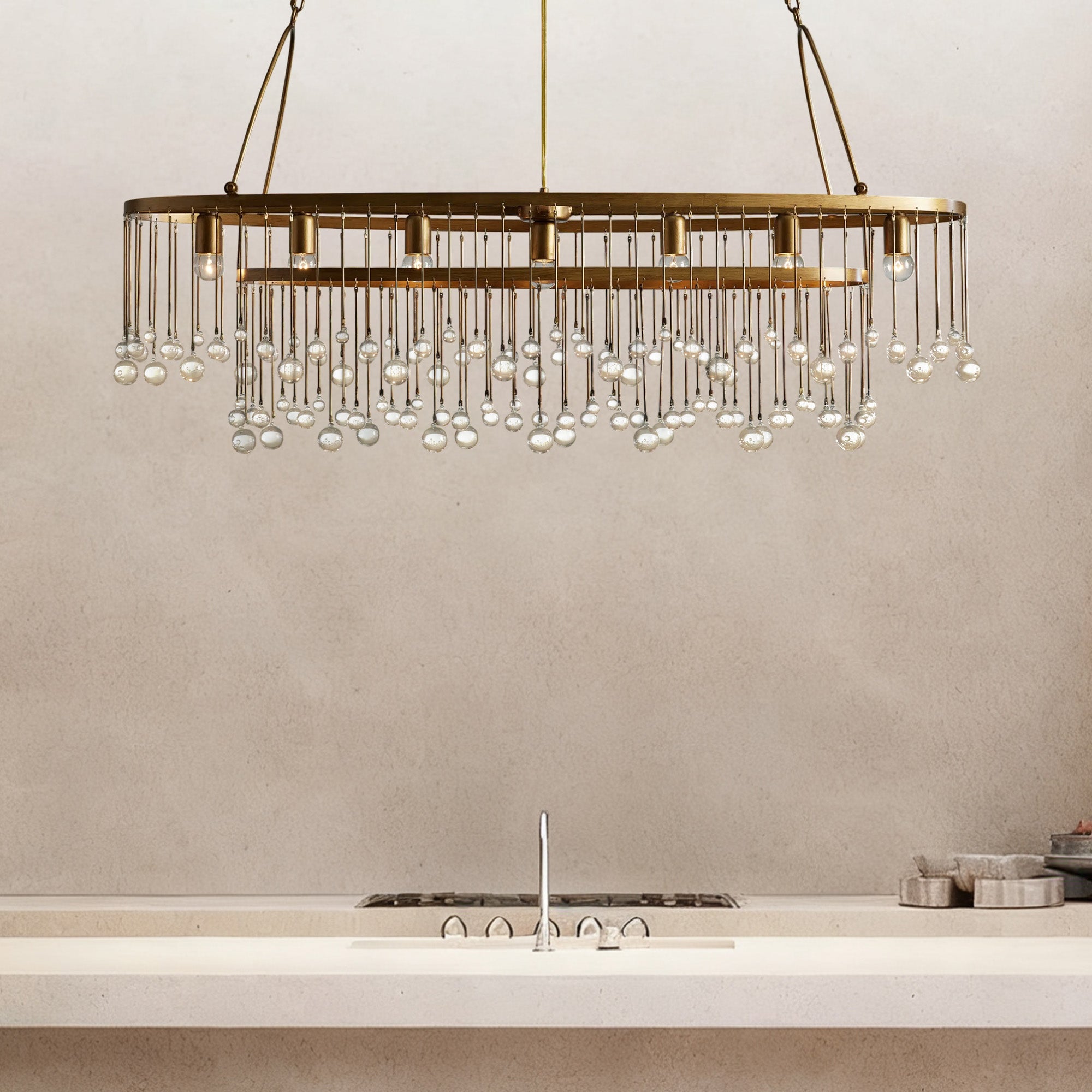 Aubrey 7 Light Oval Chandelier