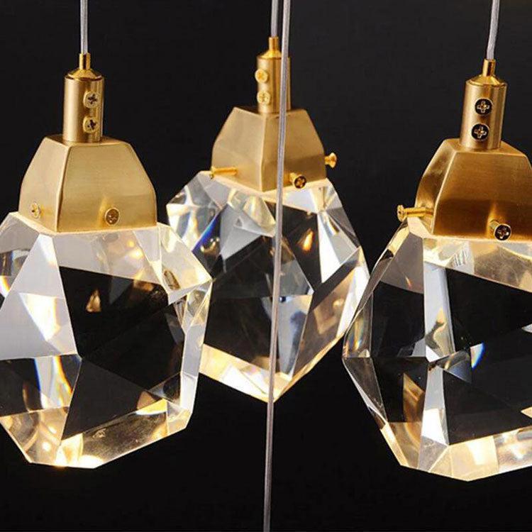 Masonry Faceted Crystal Prisms Chandeliers for Staircase Loft