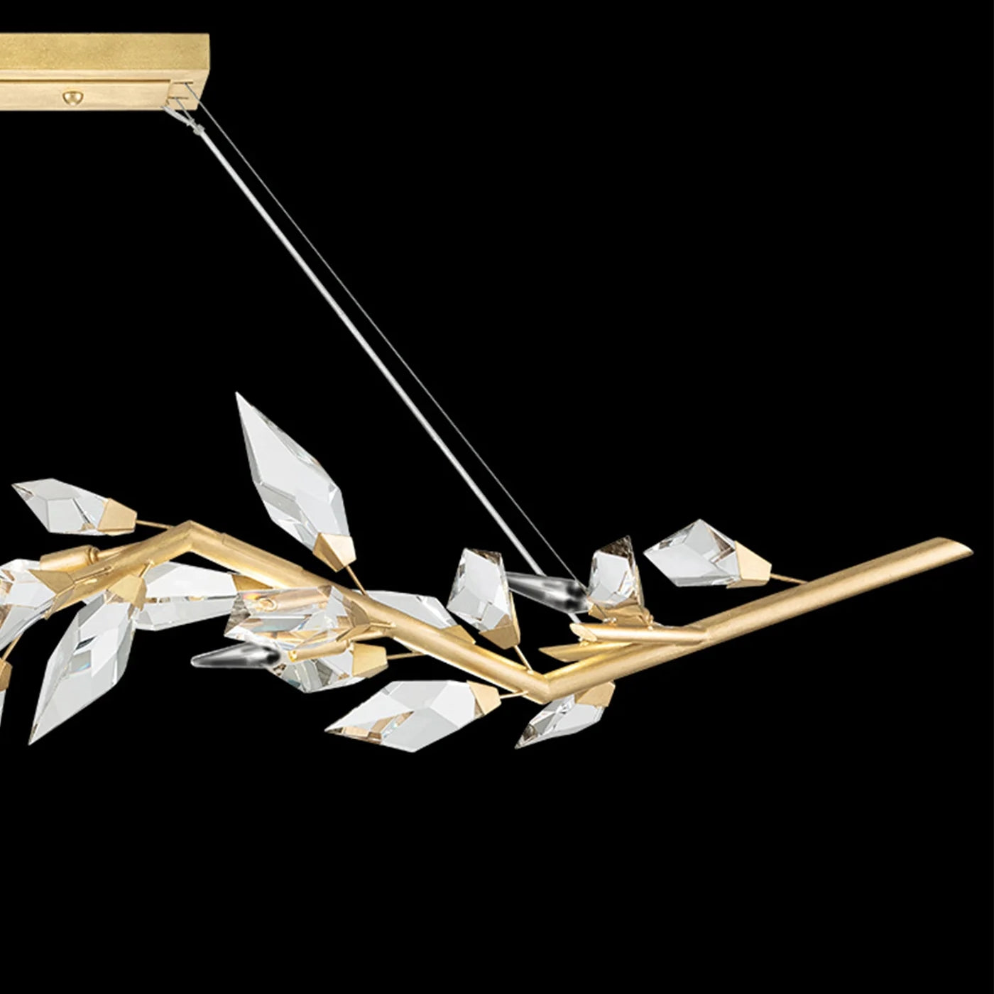 Octavian Modern Crystal Prism Linear Chandelier 63.5" L