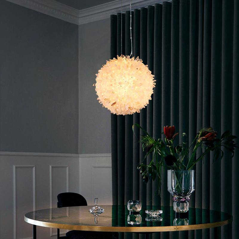 JC Vosa Crystal Cluster Ball Pendant Light