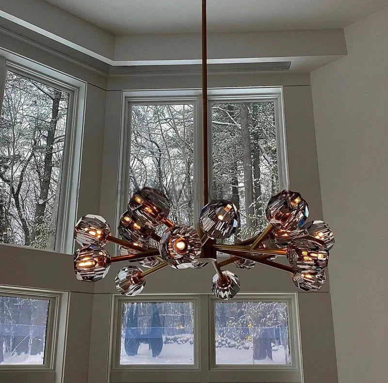 Bille De Crystal Glass Round Chandelier 24"36"48"60"72"
