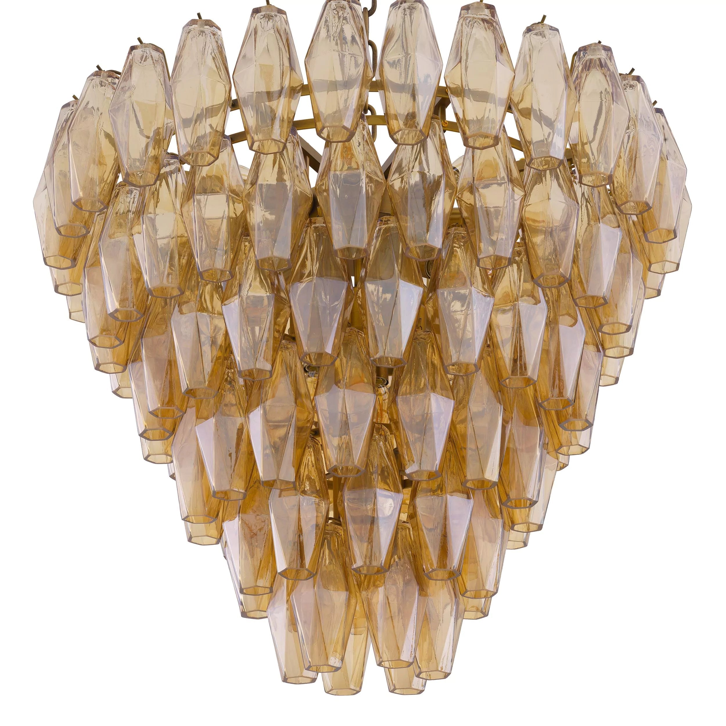 Vespera Modern Amber Glass Chandelier S