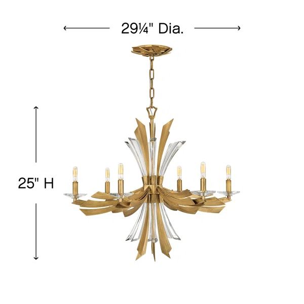 JC Bergamots 6 Lights Chandelier