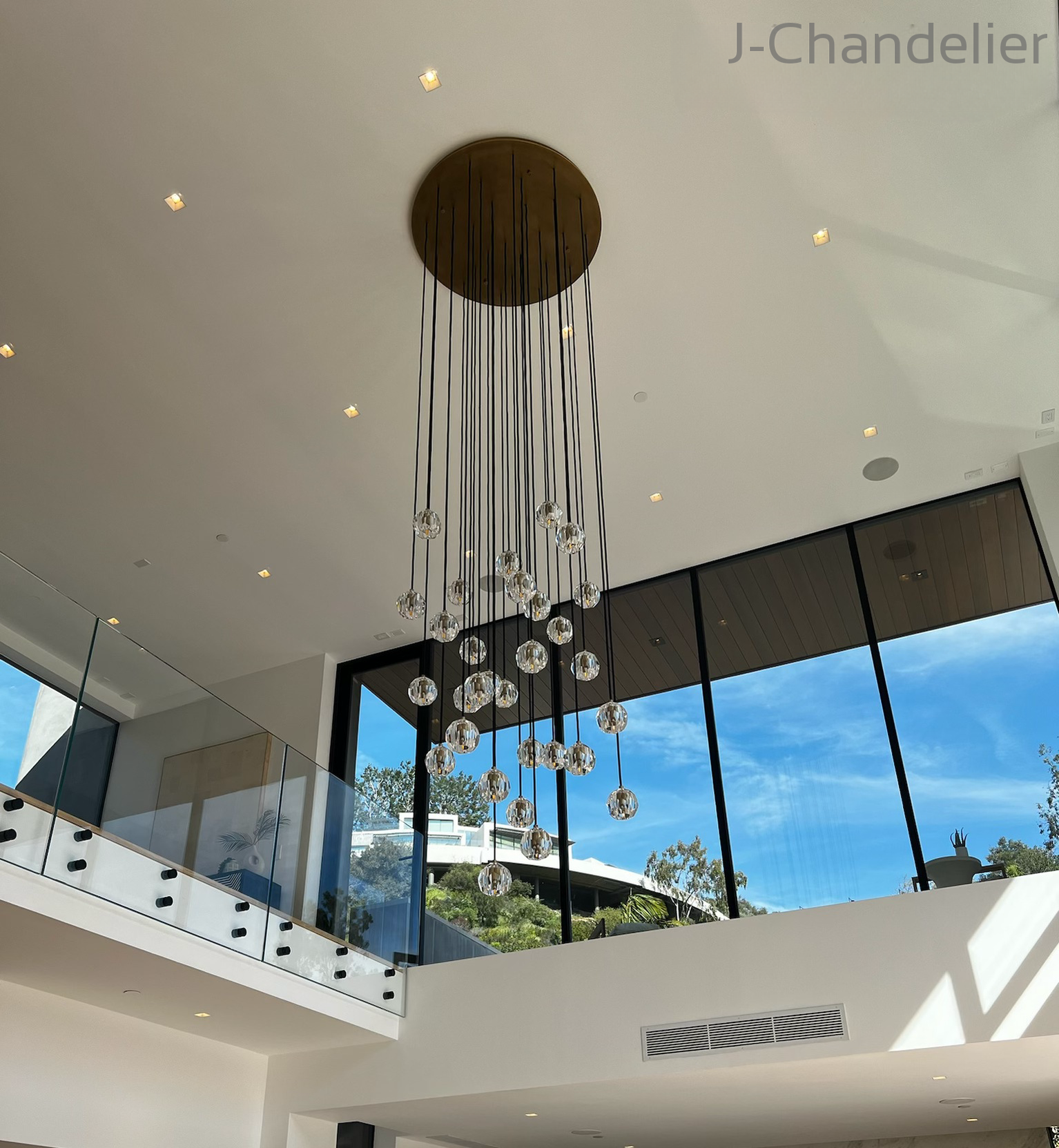 Bille De Crystal Cluster Round Chandelier 14"19"24"30"40"