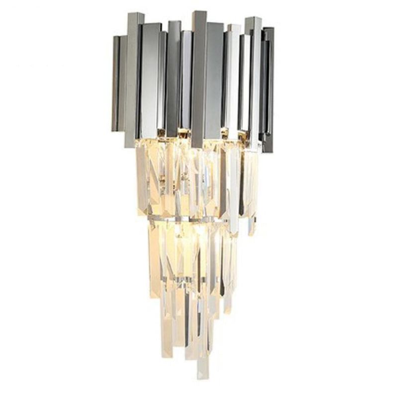 Natasha Chrome Crystal Wall Sconce 19"H