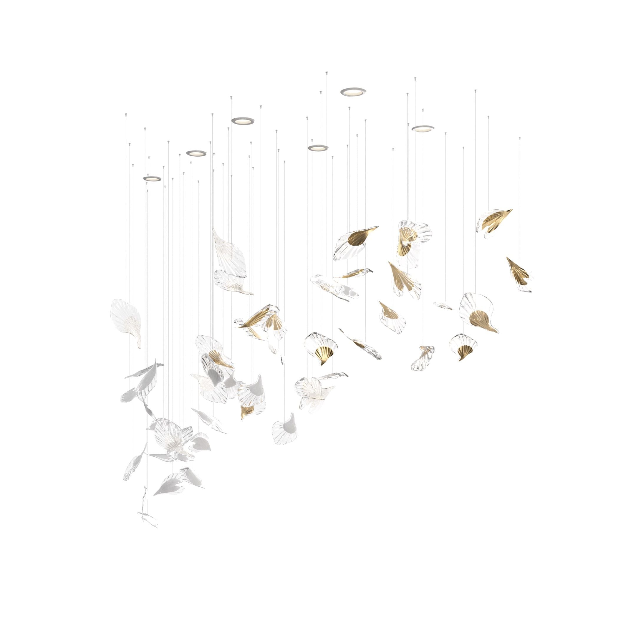 Galaxy Breezeleaf Meteor Shower Crystal Spiral Chandelier