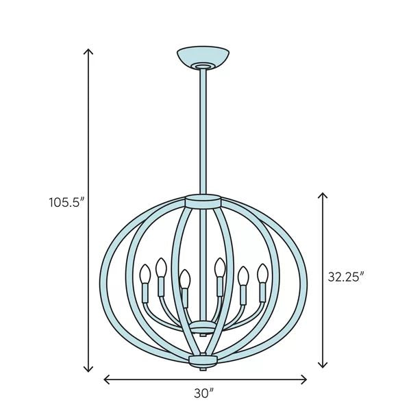 JC Butterfly 8 Lights Crystal Chandelier