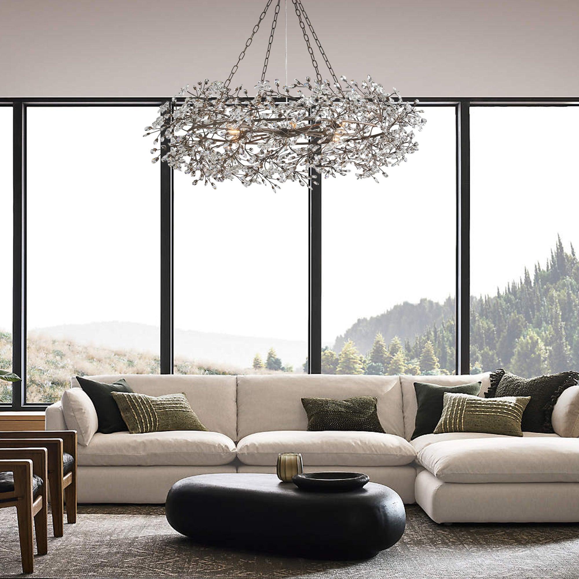 Fiore Crown Chandelier 39" 48" 60"