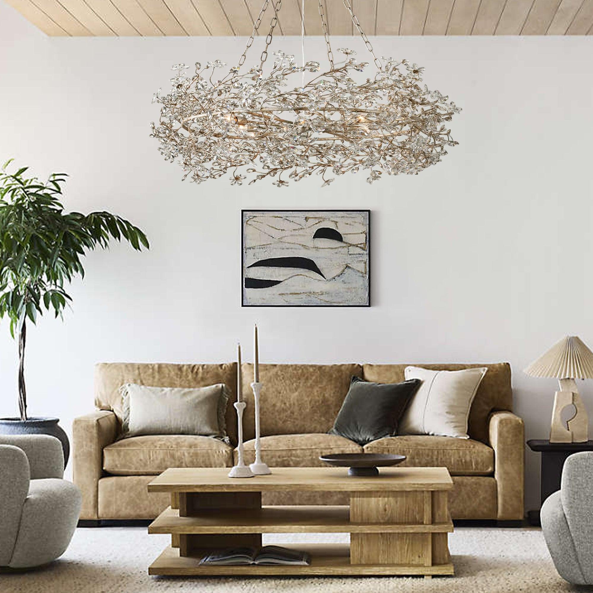 Fiore Crown Chandelier 39" 48" 60"