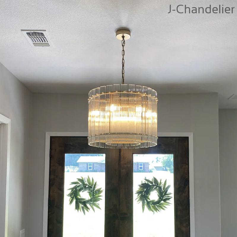 Sun Marcus Glass Round Chandelier 22"