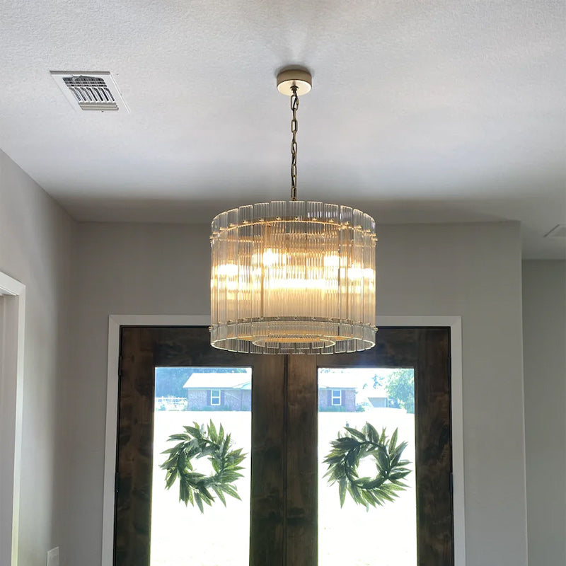 Sun Marcus Glass Round Chandelier 22"