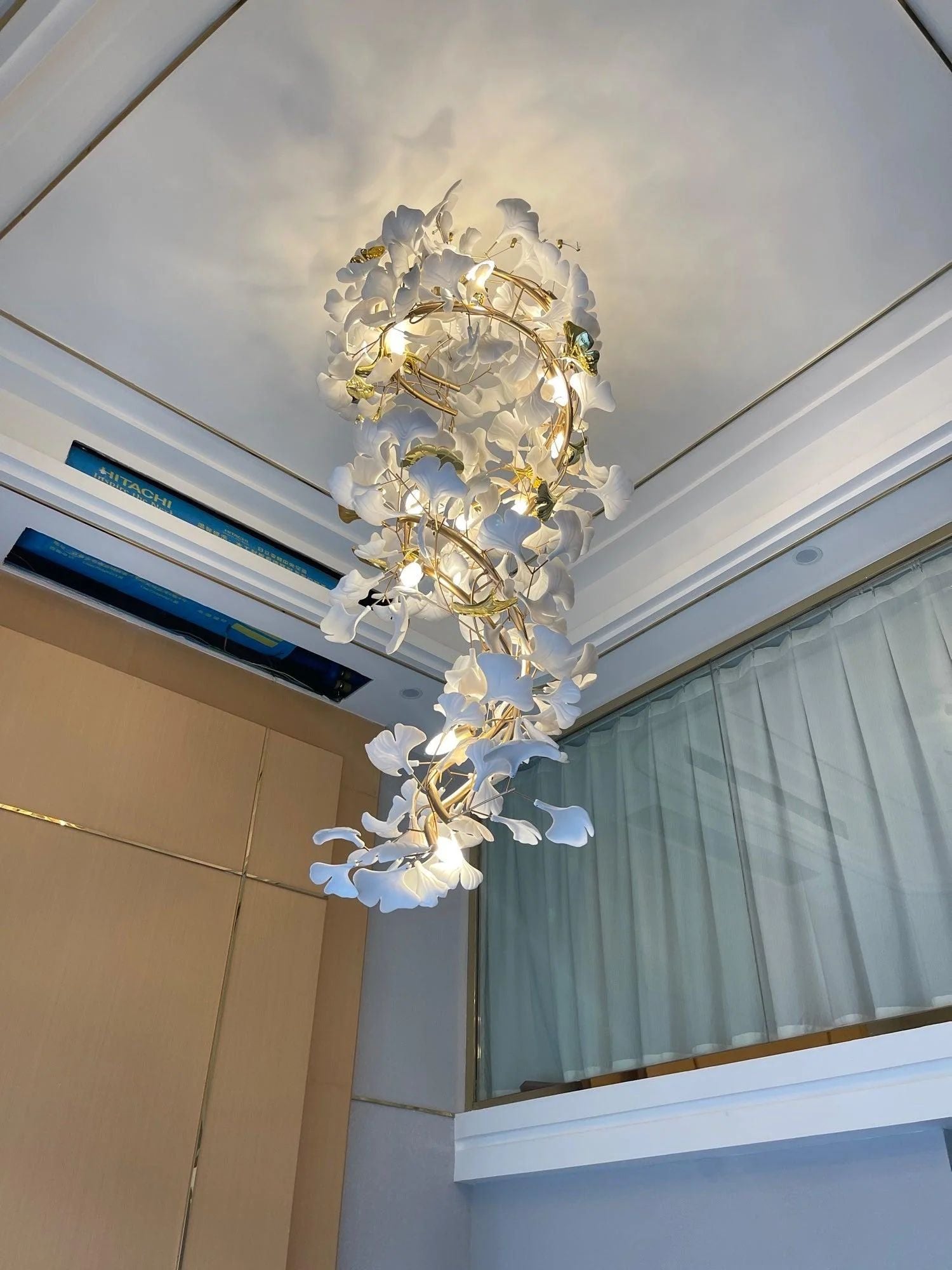 JC Ginkgo Ceramic Chandelier Double S