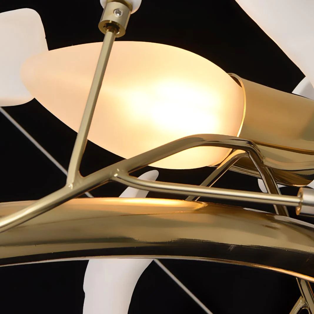JC Ginkgo Ceramic Circle Chandelier