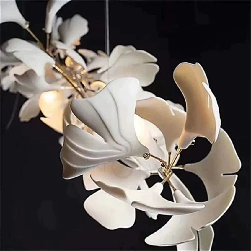 JC Eden Ginkgo Ceramic Luxury Branch Chandelier