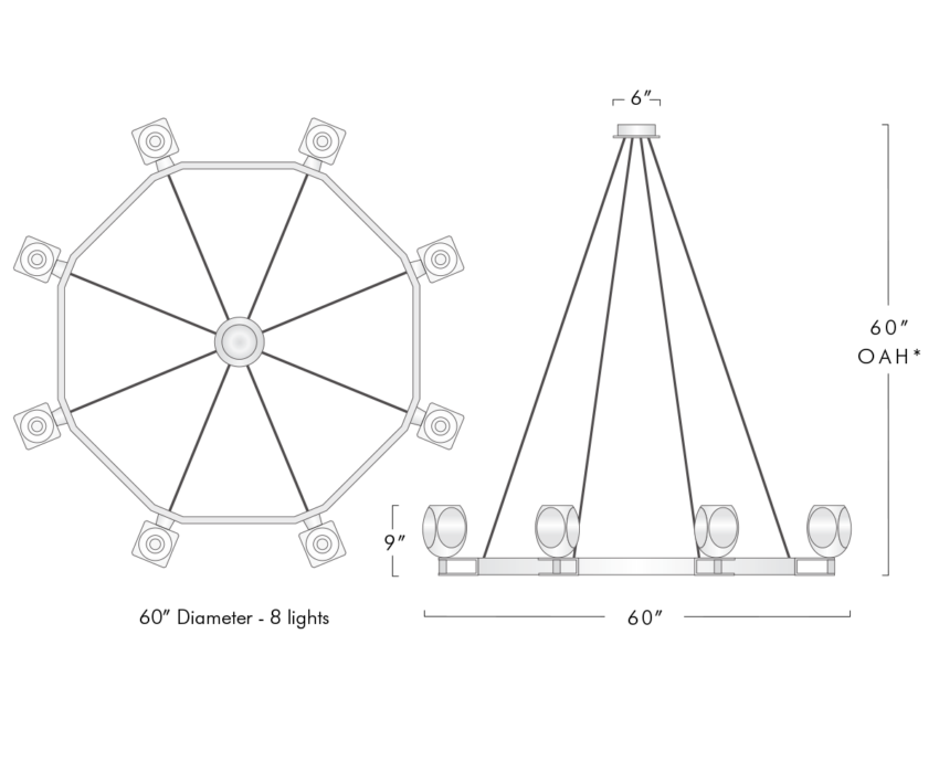 Canson Circular Modern Chandelier For Living Room
