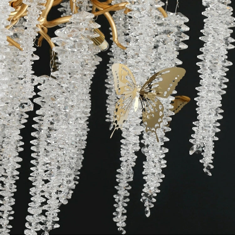 Elegant Crystal Icicle Chandelier in Branch Style for Dining Table Use