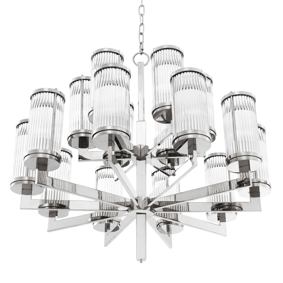 Claridges Modern Chandelier - Nickel