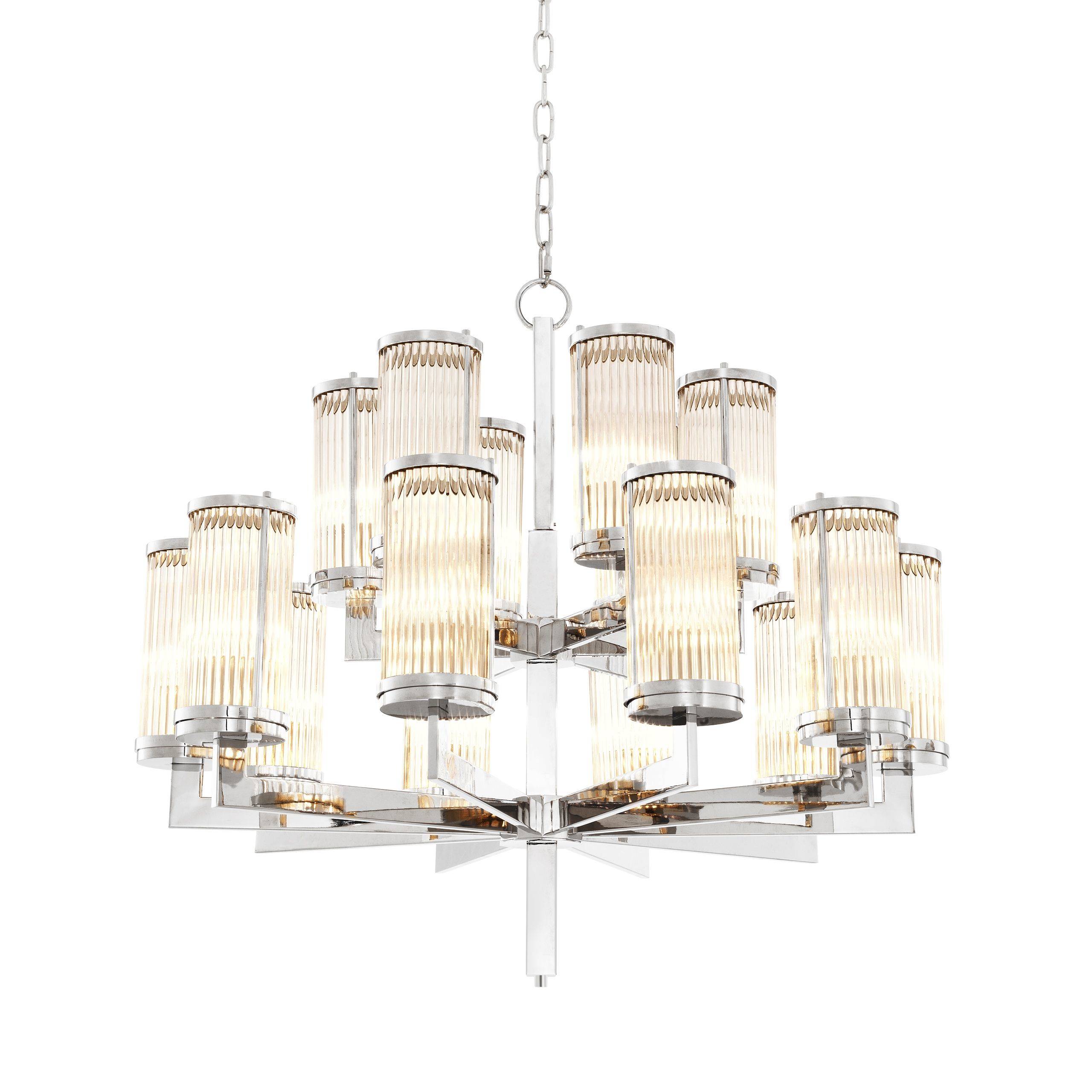 Claridges Modern Chandelier - Nickel