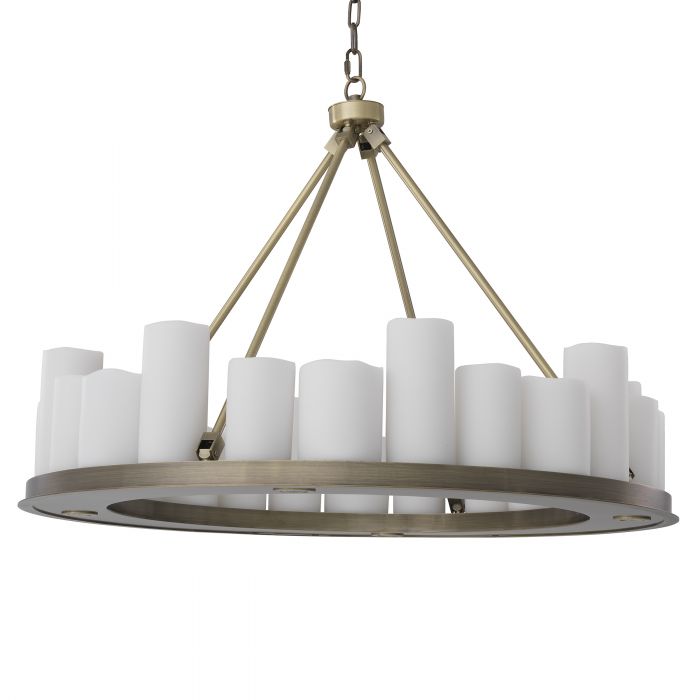 Commodore Ring Modern Chandelier - Black/Brass