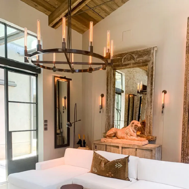 JC Prismatic Candlestick Series Glass Chandelier