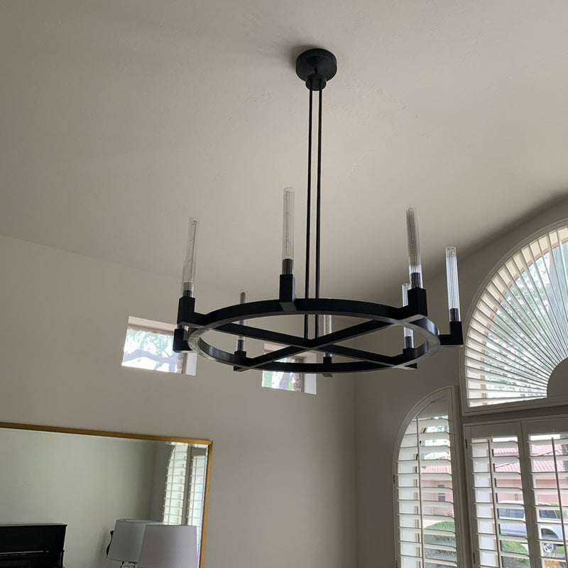 JC Prismatic Candlestick Series Glass Chandelier