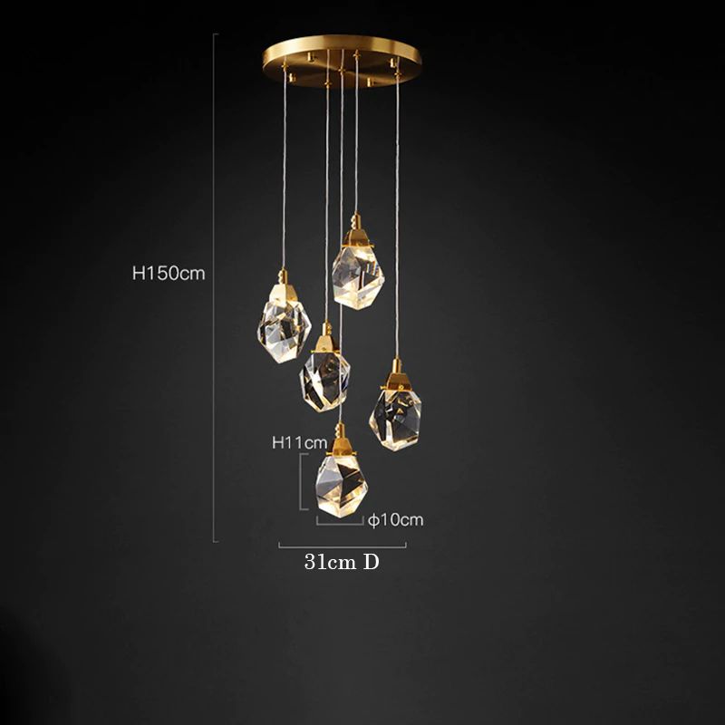 JC Nicole Crystal Multi-Lights Pendant