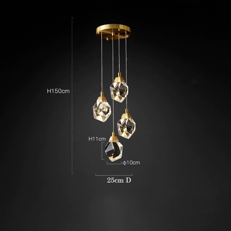 JC Nicole Crystal Multi-Lights Pendant
