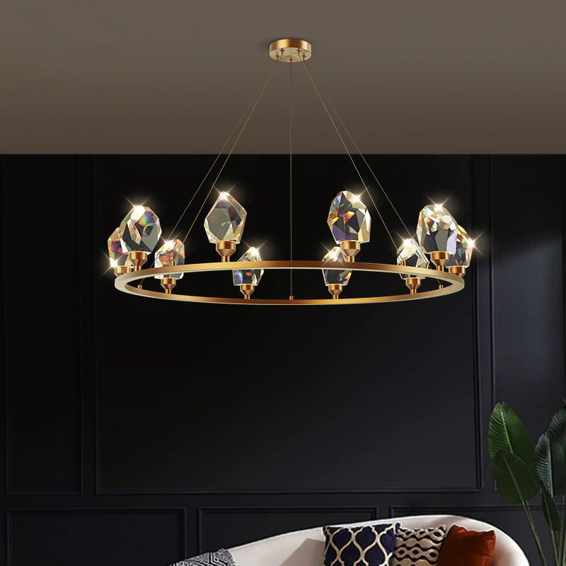 JC Nicole Crystal Round Chandelier
