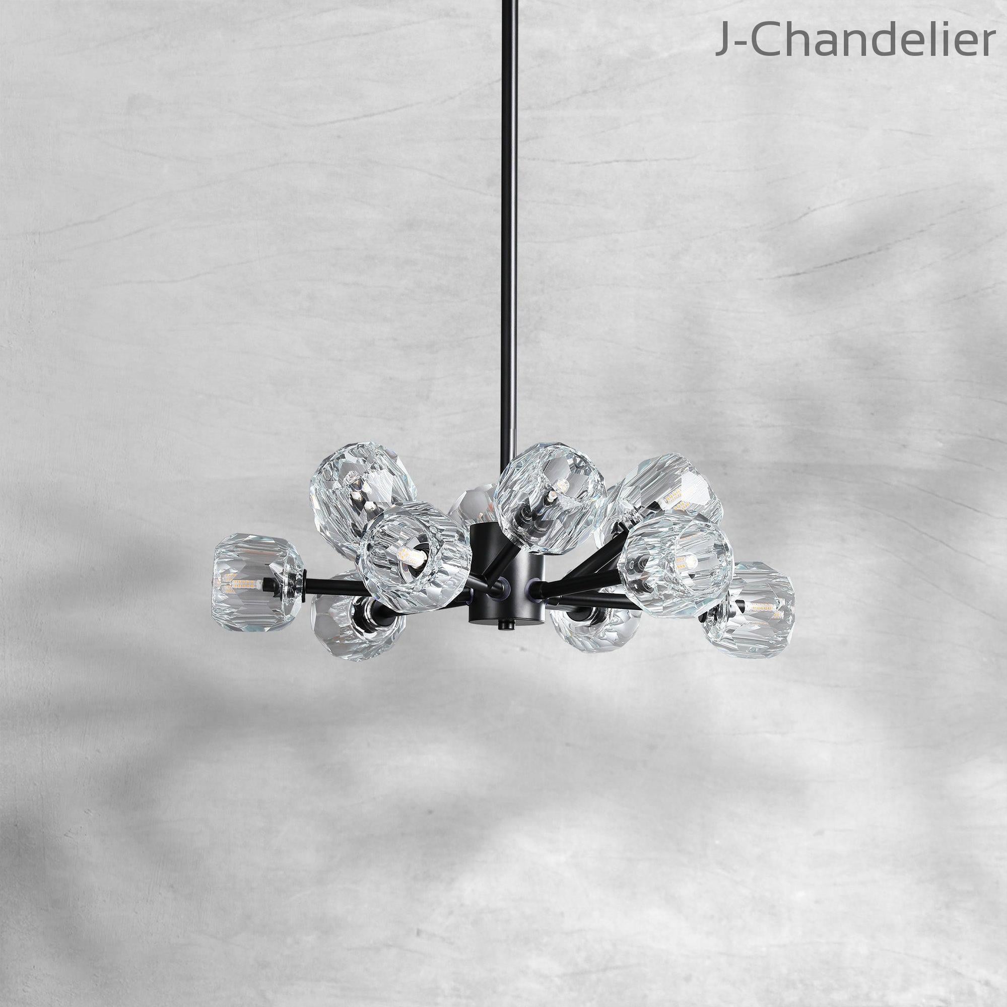 Bille De Crystal Round Chandelier 36"