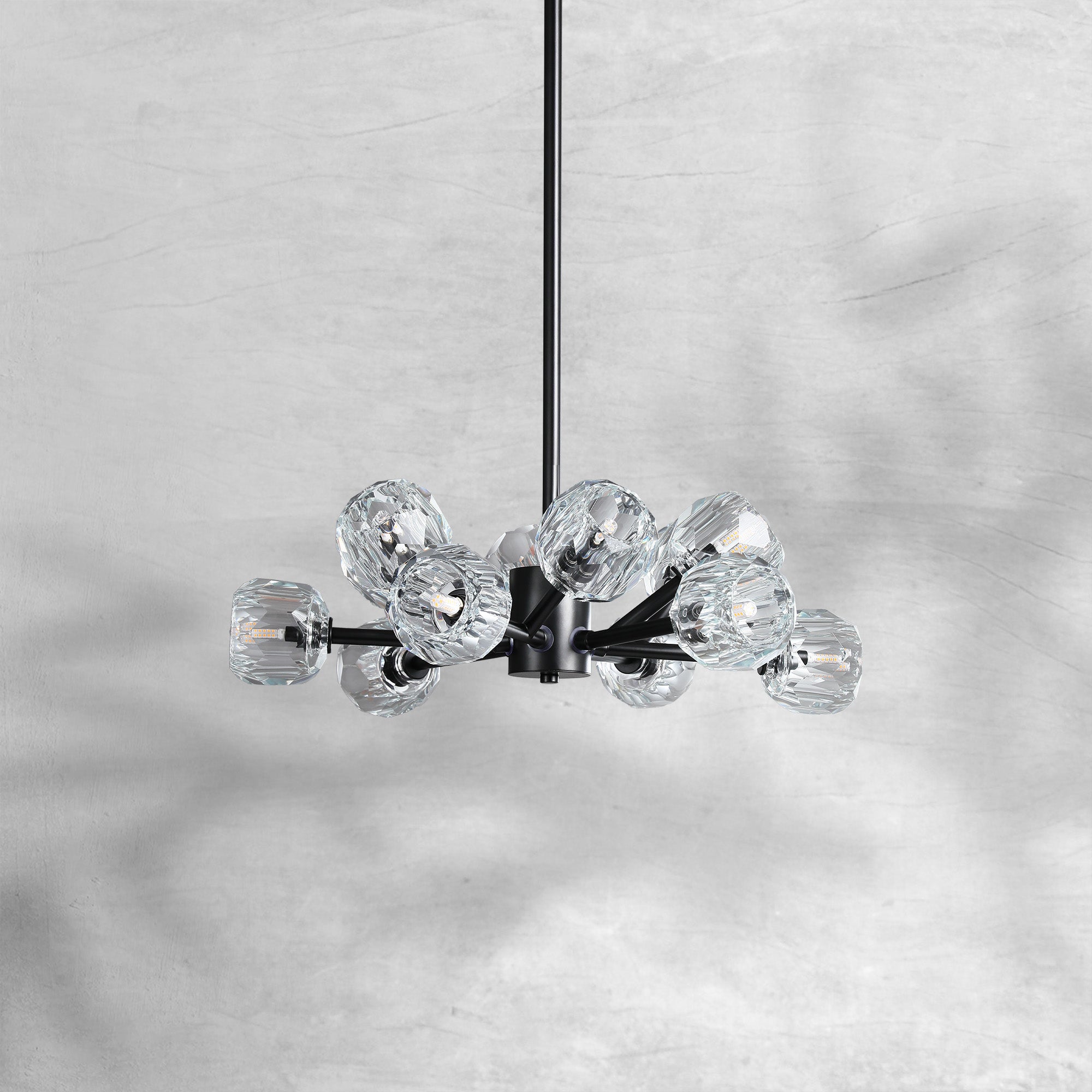 Bille De Crystal Round Chandelier 36"