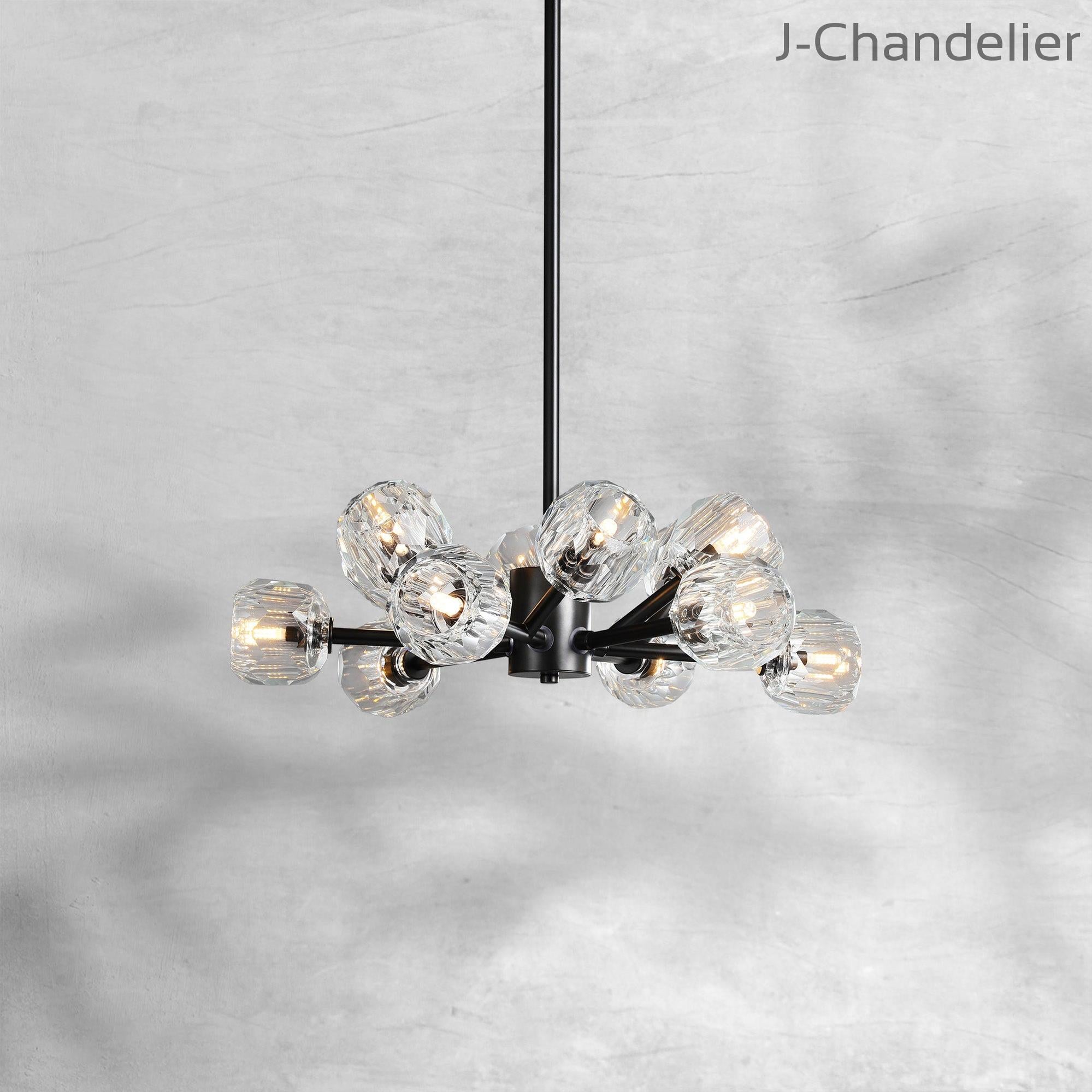 Bille De Crystal Round Chandelier 36"