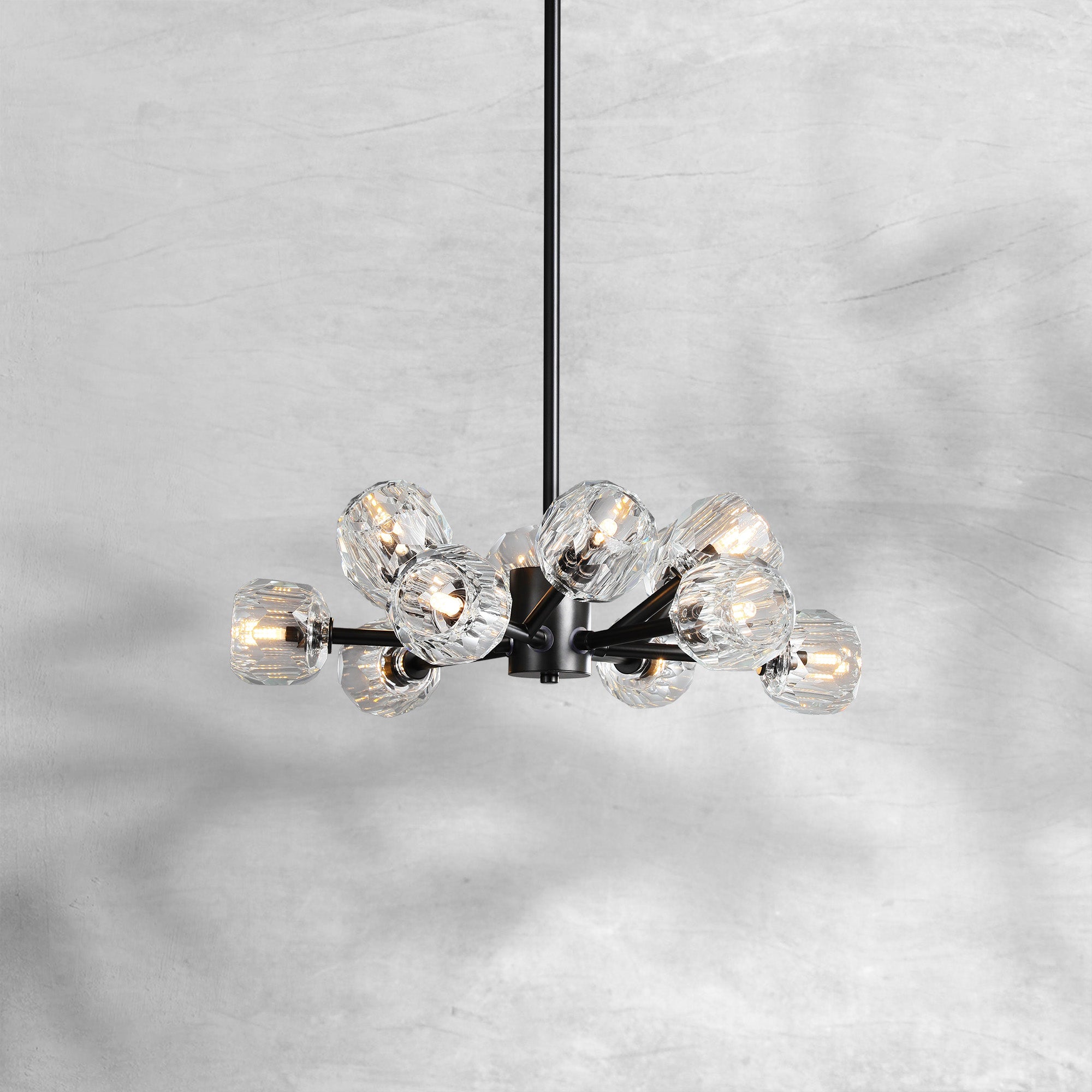 Bille De Crystal Round Chandelier 36"