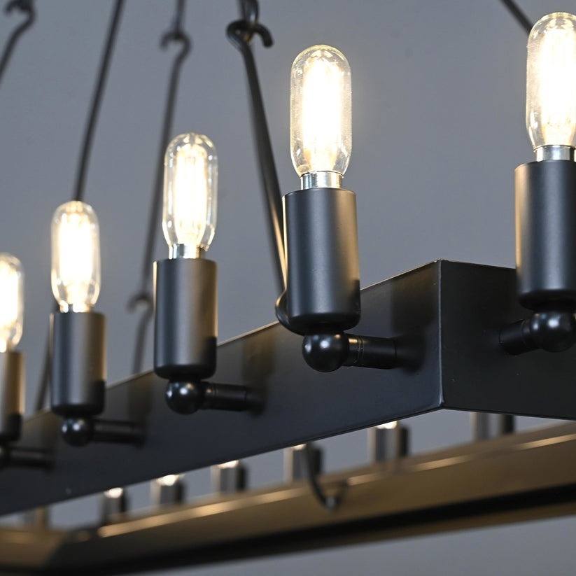 Camina Vintage Filament Rectangular Chandelier