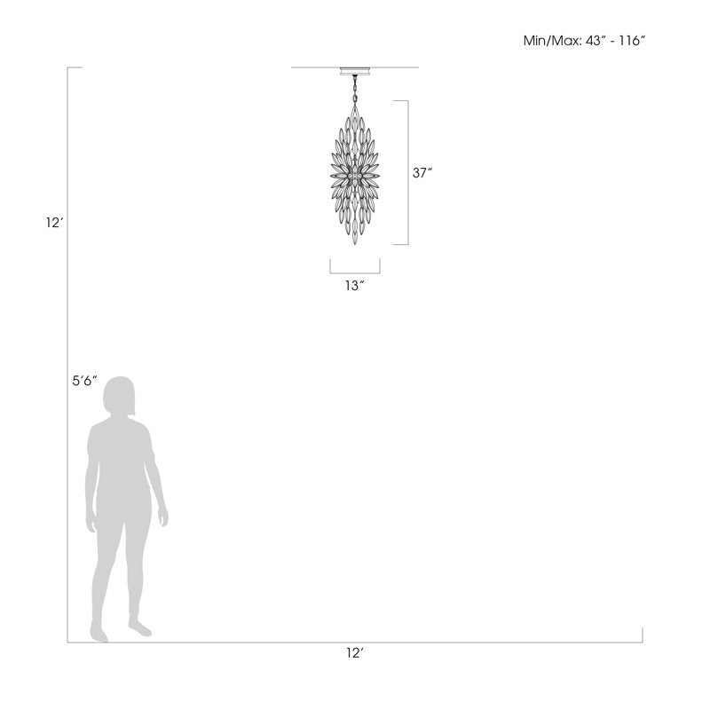 Lily Bud Long Chandelier