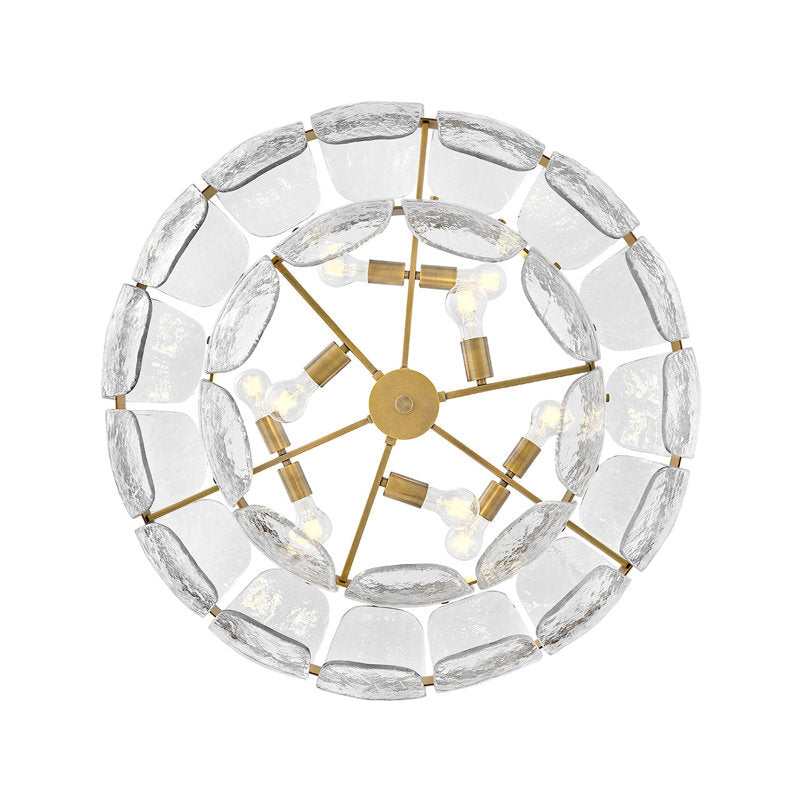 Lillia 9 - Light Steel Dimmable Chandelier