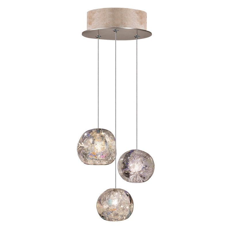 Nature-inspired round crystal Chandelier